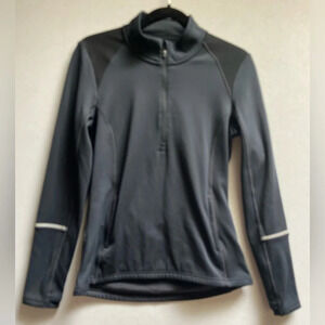 Lole black  3/4 zip performance pullover fleece with thumbholes Sz M